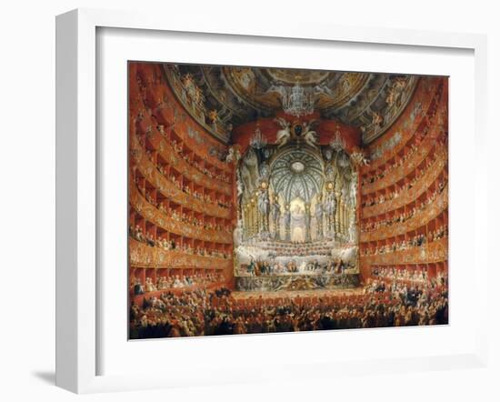 Musical Feast Given by the Cardinal De La Rochefoucauld in the Teatro Argentina in Rome in 1747-Giovanni Paolo Panini-Framed Giclee Print