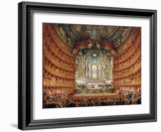 Musical Feast Given by the Cardinal De La Rochefoucauld in the Teatro Argentina in Rome in 1747-Giovanni Paolo Panini-Framed Giclee Print