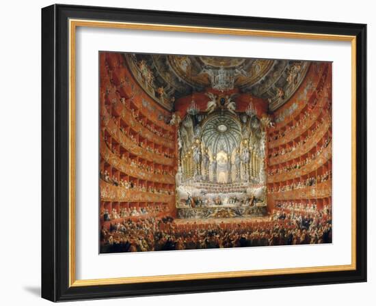 Musical Feast Given by the Cardinal De La Rochefoucauld in the Teatro Argentina in Rome in 1747-Giovanni Paolo Panini-Framed Giclee Print