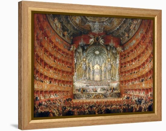 Musical Feast Given by the Cardinal De La Rochefoucauld in the Teatro Argentina in Rome in 1747-Giovanni Paolo Panini-Framed Premier Image Canvas