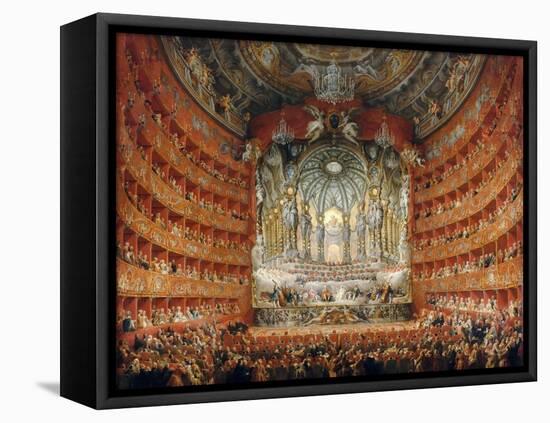 Musical Feast Given by the Cardinal De La Rochefoucauld in the Teatro Argentina in Rome in 1747-Giovanni Paolo Panini-Framed Premier Image Canvas
