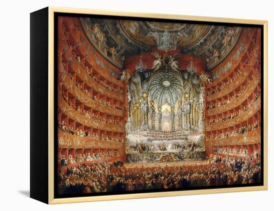 Musical Feast Given by the Cardinal De La Rochefoucauld in the Teatro Argentina in Rome in 1747-Giovanni Paolo Panini-Framed Premier Image Canvas