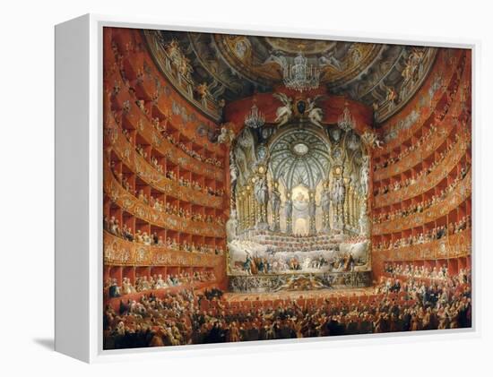 Musical Feast Given by the Cardinal De La Rochefoucauld in the Teatro Argentina in Rome in 1747-Giovanni Paolo Panini-Framed Premier Image Canvas