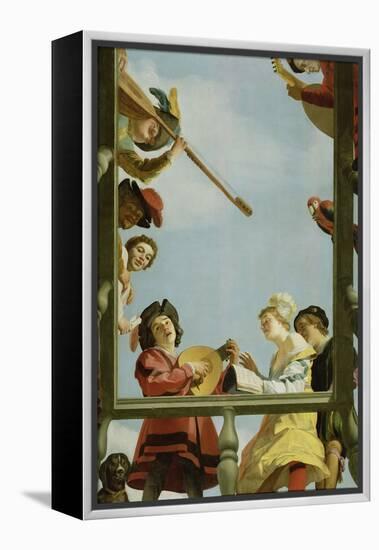 Musical Group on a Balcony, 1622-Gerrit van Honthorst-Framed Premier Image Canvas