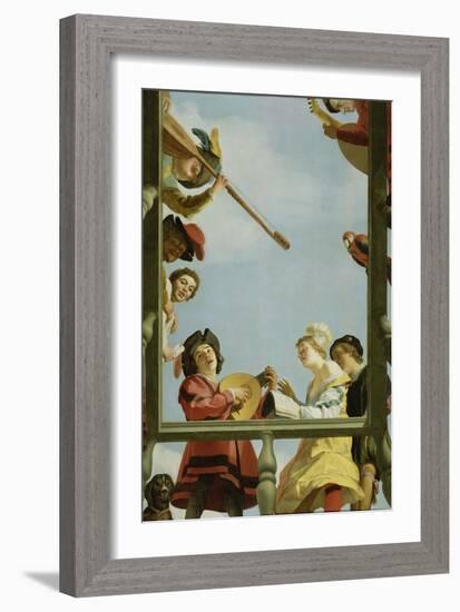 Musical Group on a Balcony, 1622-Gerrit van Honthorst-Framed Giclee Print