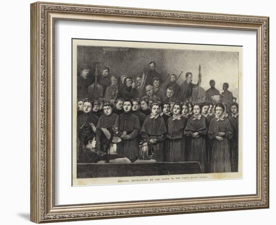 Musical Instruction of the Blind in the Paris Blind School-Sir James Dromgole Linton-Framed Giclee Print