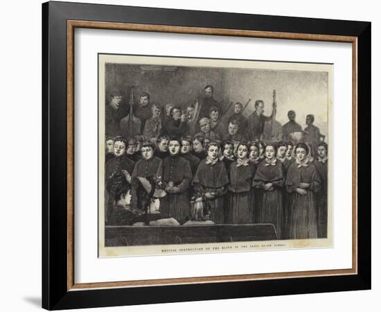 Musical Instruction of the Blind in the Paris Blind School-Sir James Dromgole Linton-Framed Giclee Print