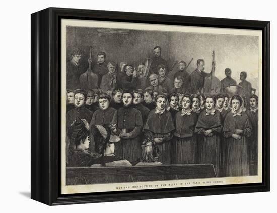 Musical Instruction of the Blind in the Paris Blind School-Sir James Dromgole Linton-Framed Premier Image Canvas