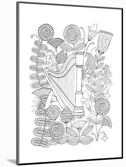 Musical Instrument Pattern 3-Neeti Goswami-Mounted Art Print