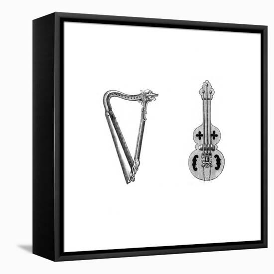 Musical Instruments, 12th Century-Henry Shaw-Framed Premier Image Canvas