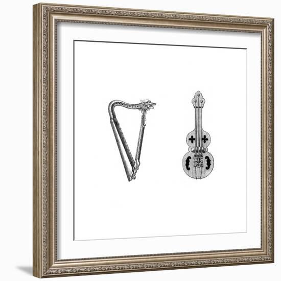 Musical Instruments, 12th Century-Henry Shaw-Framed Giclee Print