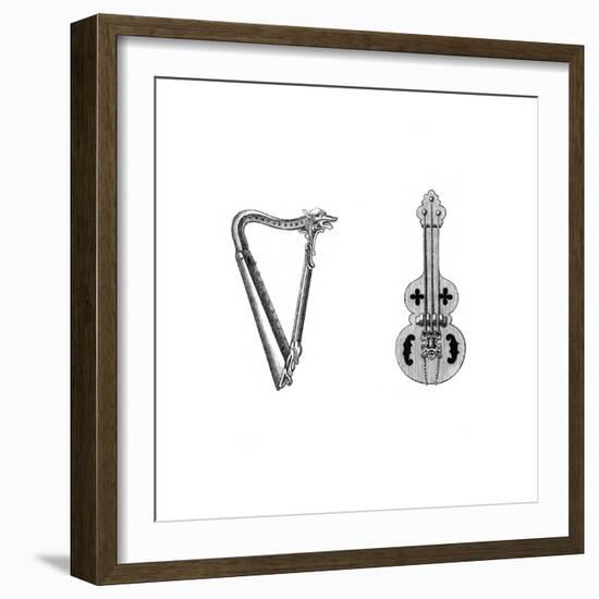 Musical Instruments, 12th Century-Henry Shaw-Framed Giclee Print