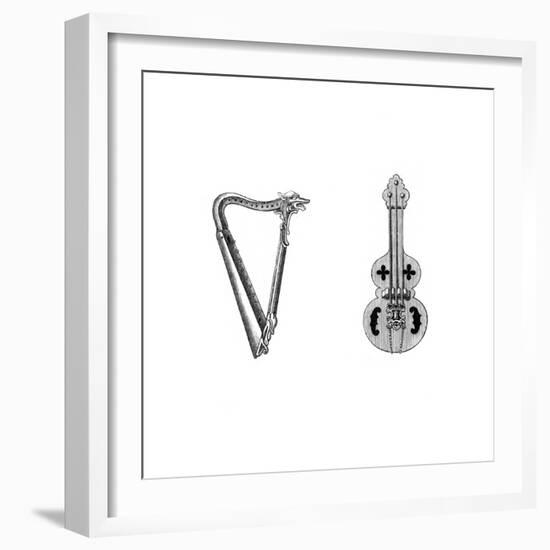 Musical Instruments, 12th Century-Henry Shaw-Framed Giclee Print