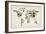 Musical Instruments Map of the World-Michael Tompsett-Framed Premium Giclee Print