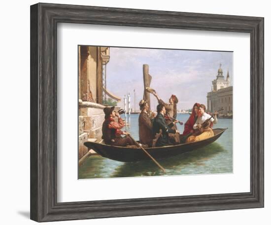 Musical Interlude on the Gondola-Antonio Paoletti-Framed Giclee Print