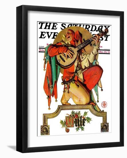 "Musical Jester," Saturday Evening Post Cover, December 26, 1931-Joseph Christian Leyendecker-Framed Giclee Print