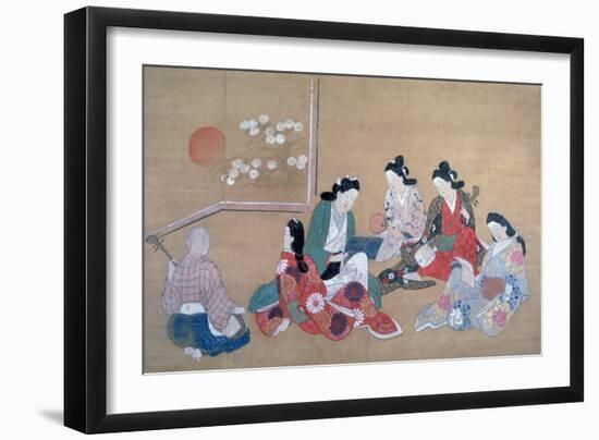 Musical Party, C1690-Hishikawa Moronobu-Framed Giclee Print