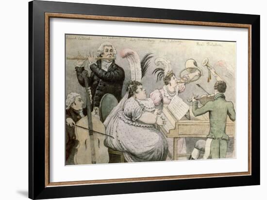Musical Party-Thomas Rowlandson-Framed Giclee Print
