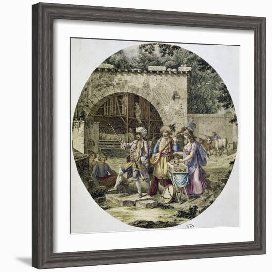 Musical Performed on Street, Rome, Italy-null-Framed Giclee Print