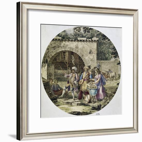 Musical Performed on Street, Rome, Italy-null-Framed Giclee Print