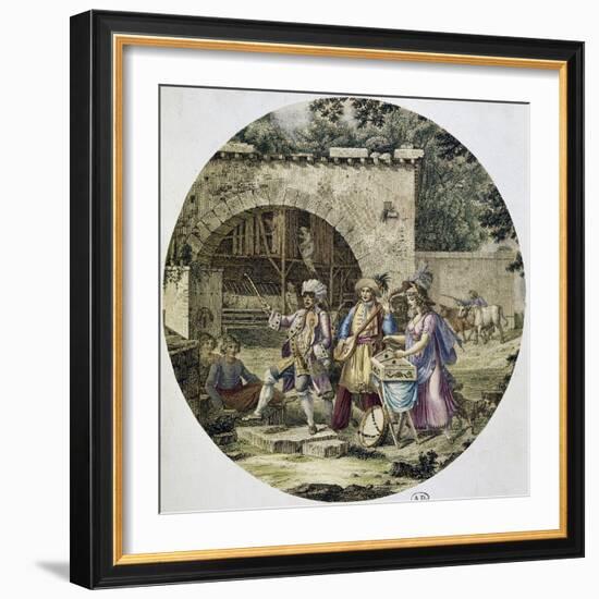 Musical Performed on Street, Rome, Italy-null-Framed Giclee Print