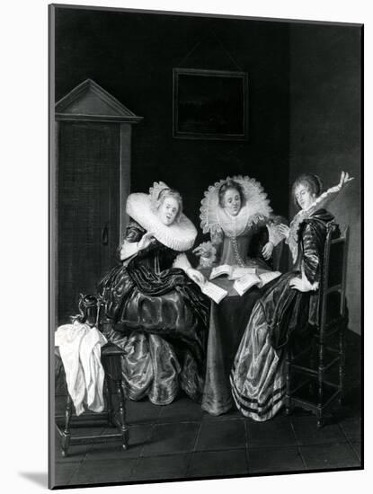 Musical Scene, 1637-Dirck Hals-Mounted Giclee Print