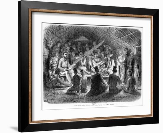 Musical Soiree in Laos, 1867-Louis Delaporte-Framed Giclee Print