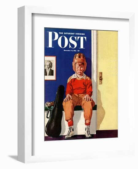 "Musical Sport," Saturday Evening Post Cover, November 14, 1942-Lonie Bee-Framed Giclee Print