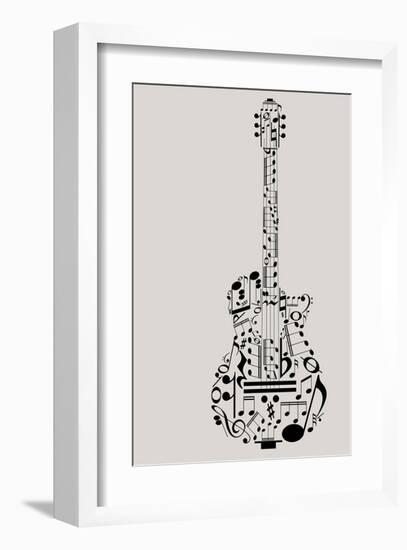 Musical Symbols & Notes Guitar-null-Framed Art Print