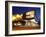 Musical Theatre at Harbour, Illuminated at Night, Hamburg, Germany, Europe-Hans Peter Merten-Framed Photographic Print