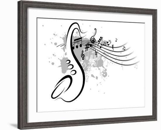 Musical-buket_gvozdey-Framed Art Print