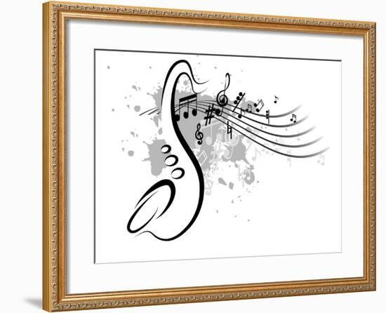 Musical-buket_gvozdey-Framed Art Print