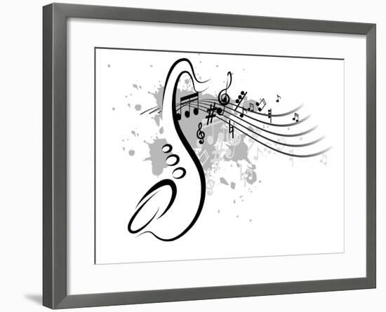 Musical-buket_gvozdey-Framed Art Print