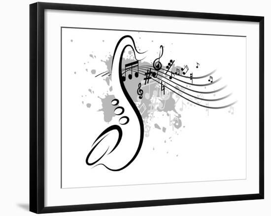 Musical-buket_gvozdey-Framed Art Print