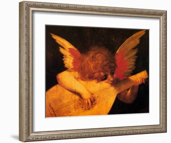 Musician Angel-Rosso Fiorentino (Battista di Jacopo)-Framed Art Print