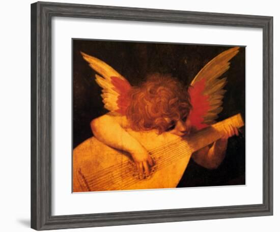 Musician Angel-Rosso Fiorentino (Battista di Jacopo)-Framed Art Print