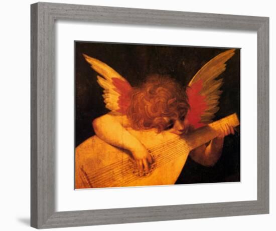 Musician Angel-Rosso Fiorentino (Battista di Jacopo)-Framed Art Print