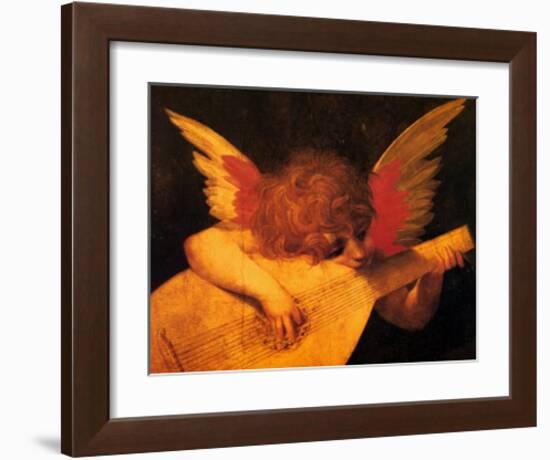 Musician Angel-Rosso Fiorentino (Battista di Jacopo)-Framed Art Print