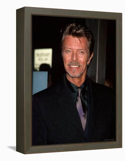 Musician David Bowie at Film Premiere Of "Meet Joe Black"-Dave Allocca-Framed Premier Image Canvas