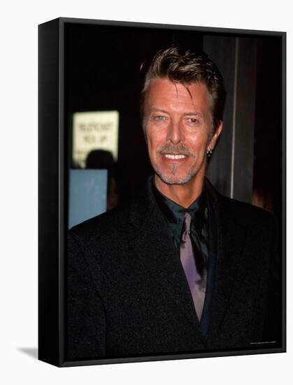 Musician David Bowie at Film Premiere Of "Meet Joe Black"-Dave Allocca-Framed Premier Image Canvas
