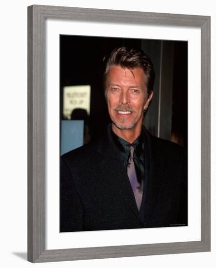 Musician David Bowie at Film Premiere Of "Meet Joe Black"-Dave Allocca-Framed Premium Photographic Print