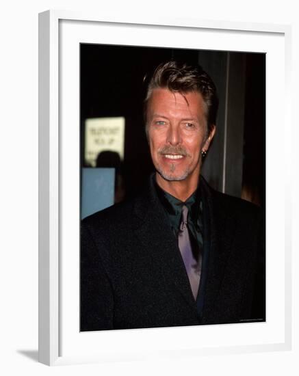 Musician David Bowie at Film Premiere Of "Meet Joe Black"-Dave Allocca-Framed Premium Photographic Print