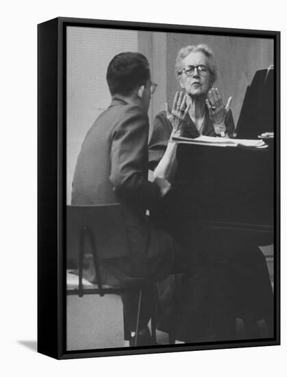 Musician David Ward-Steinman at Southern Illinois University, Instructed by Nadia Boulanger-Al Fenn-Framed Premier Image Canvas