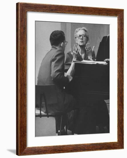 Musician David Ward-Steinman at Southern Illinois University, Instructed by Nadia Boulanger-Al Fenn-Framed Premium Photographic Print