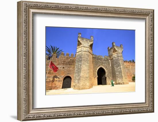 Musician Outside Bab Zaer, the Main Gate, Chellah, Rabat, Morocco, North Africa-Neil Farrin-Framed Photographic Print