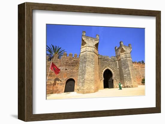 Musician Outside Bab Zaer, the Main Gate, Chellah, Rabat, Morocco, North Africa-Neil Farrin-Framed Photographic Print