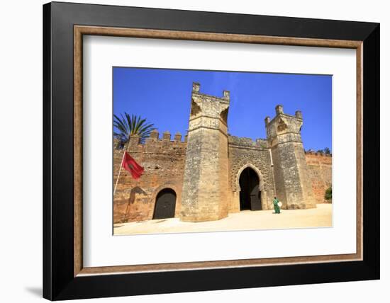 Musician Outside Bab Zaer, the Main Gate, Chellah, Rabat, Morocco, North Africa-Neil Farrin-Framed Photographic Print