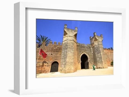 Musician Outside Bab Zaer, the Main Gate, Chellah, Rabat, Morocco, North Africa-Neil Farrin-Framed Photographic Print