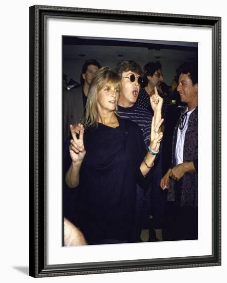 Musician Paul Mccartney and Wife Linda-null-Framed Premium Photographic Print