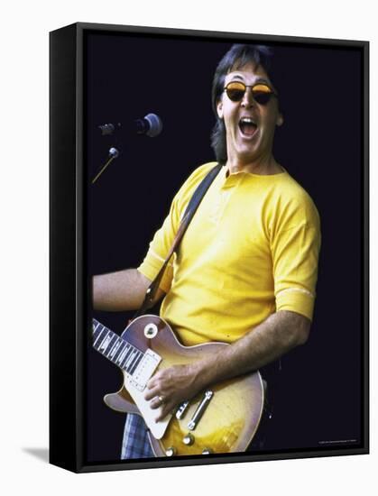 Musician Paul McCartney Performing-David Mcgough-Framed Premier Image Canvas